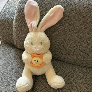 Cream and Pink Plush Bunny Toy